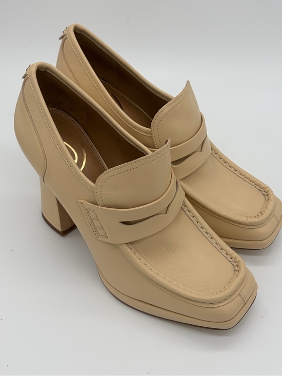 Sam Edelman Shoes - Sam Edelman Cream Block-Heel Penny Loafers